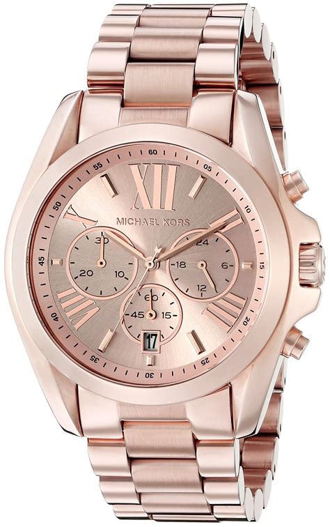 michael kors bradshaw chronograph watch rose gold